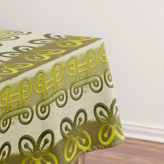 Adinkraのsimbolsが付いている民族のアフリカの種族パターン テーブルクロス (インサイチュ)