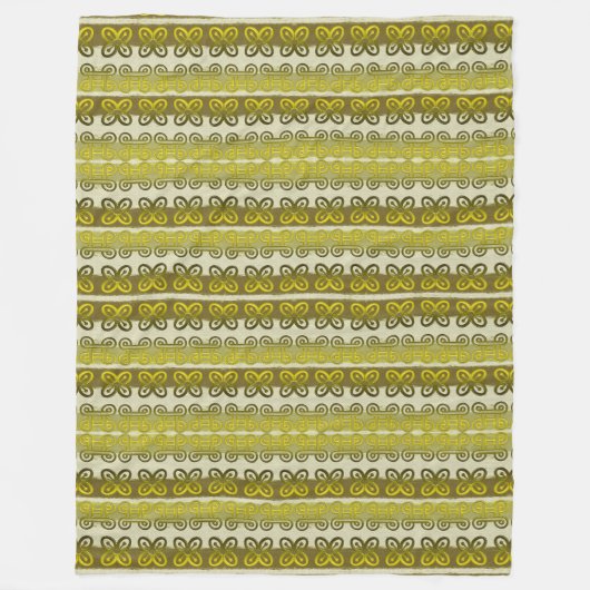 Adinkraのsimbolsが付いている民族のアフリカの種族パターン フリースブランケット (正面)