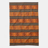 Adinkraのsimbolsが付いている民族のアフリカパターン キッチンタオル (縦)