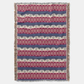 Adinkraのsimbolsが付いている民族のアフリカパターン スローブランケット (正面縦)