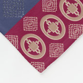 Adinkraのsimbolsが付いている民族のアフリカパターン フリースブランケット (角)