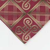 Adinkraのsimbolsが付いている民族のアフリカパターン フリースブランケット (角)