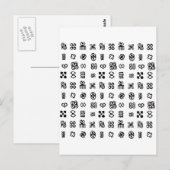 Adinkraアフリカのシンボル ポストカード (正面/裏面)