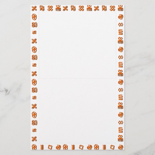 Adinkraアフリカのシンボル 便箋 (正面)