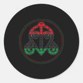 Adinkraシンボルまたは西アフリカのシンボルまたはサンコファO ラウンドシール (正面)