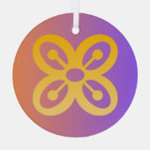 Adinkraシンボル（存在度） ガラスオーナメント (裏面)