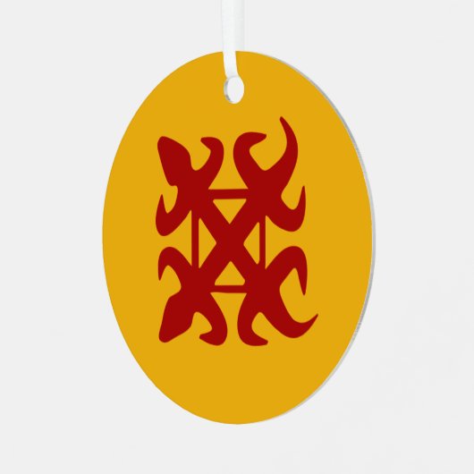 Adinkra記号(Unity) メタルオーナメント (正面左)