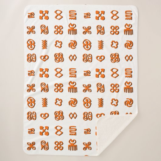 Adinkra African Symbolsクラシック丸ステッカー シェルパブランケット (正面)