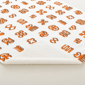 Adinkra African Symbolsクラシック丸ステッカー シェルパブランケット (3/4)