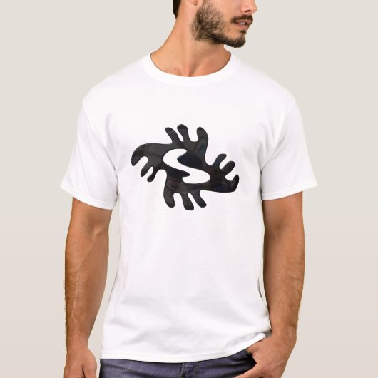 Adinkra-peace-shiny blk tシャツ (正面)