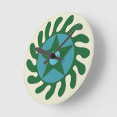 Adinkra Sesa WoSuban – 新しい始まり ラウンド壁時計 (傾斜)