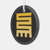 Adinkra Symbol （イニシアチブ） ガラスオーナメント (正面左)