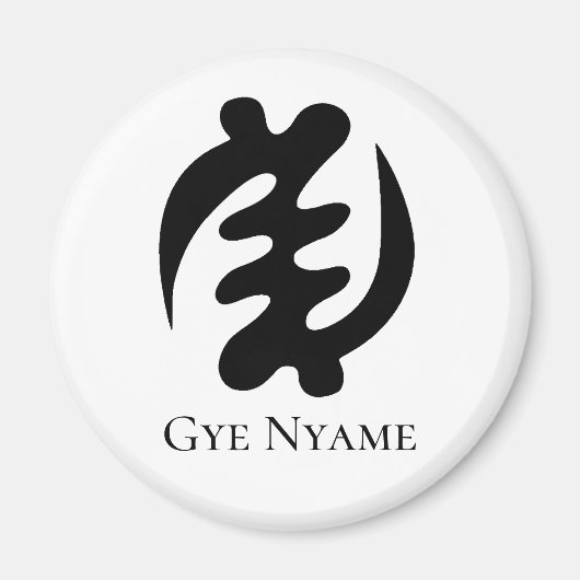 Adinkra Symbol GYE NYAME神の覇権 マグネット (正面)