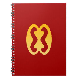 Adinkra Symbol (Human Relations)スパイラルノート ノートブック