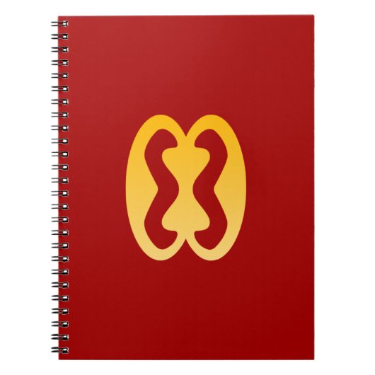 Adinkra Symbol (Human Relations)スパイラルノート ノートブック (正面)