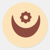 Adinkra Symbol (Love)シール ラウンドシール (正面)