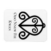 Adinkra Symbol ODO NNEW FIE KWAN Love... マグネット (横)
