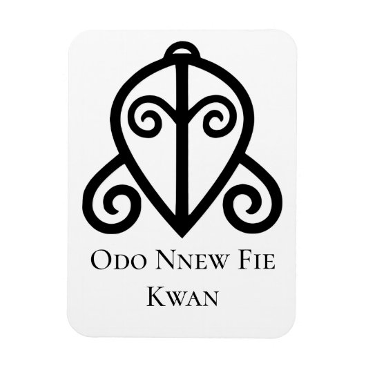 Adinkra Symbol ODO NNEW FIE KWAN Love... マグネット (縦)