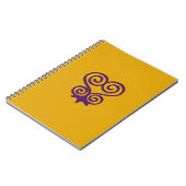 Adinkra Symbol (Sankofa)スパイラルラインノートブック ノートブック (左側)