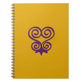 Adinkra Symbol (Sankofa)スパイラルラインノートブック ノートブック