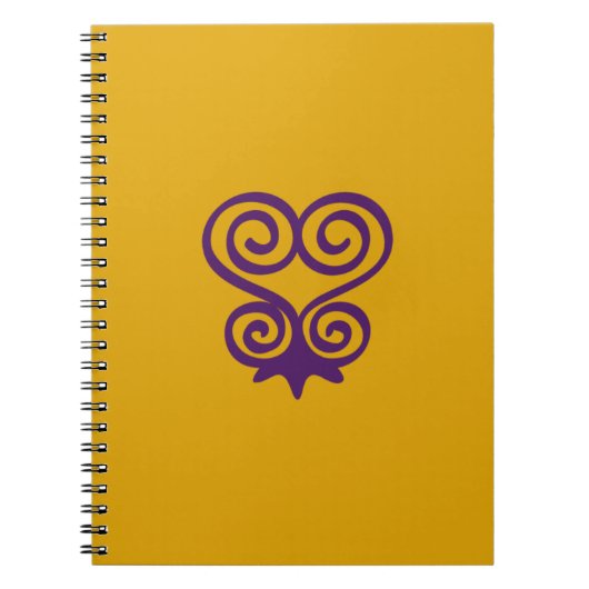 Adinkra Symbol (Sankofa)スパイラルラインノートブック ノートブック (正面)