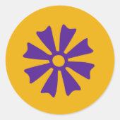 Adinkra Symbol (Wisdom)シール ラウンドシール (正面)