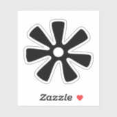 Adinkra Symbol (Wisdom)ビニールステッカー シール (シート)