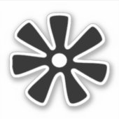 Adinkra Symbol (Wisdom)ビニールステッカー シール (正面)