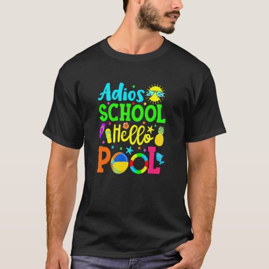 Adiosスクールハロープールの学生または先生 Tシャツ (正面)