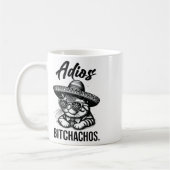 Adios Achos Cat In Sombrero Adおもしろいおもしろい コーヒーマグカップ (左)