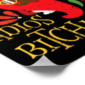 Adios Achos Cinco De Mayo Mexican Chili Peppers ポスター (角)