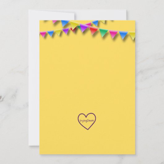 Adios Dos, 3rd Birthday Fiesta Invitation 招待状 (裏面)