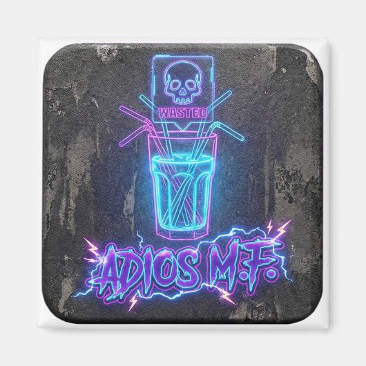 Adios MF ネオン パーティーショット マグネット (正面)