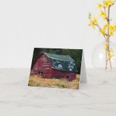 Adirondackの納屋のメッセージカード カード (黄色い花)