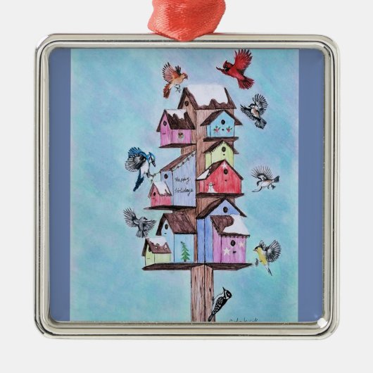 adirondackの鳥 メタルオーナメント (正面)