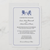 Adirondackの2脚の椅子の結婚 招待状 (正面/裏面)