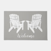 Adirondackはあなたの色および文字の議長を務めます ドアマット (正面)