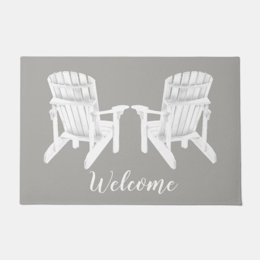 Adirondackはあなたの色および文字の議長を務めます ドアマット (正面)