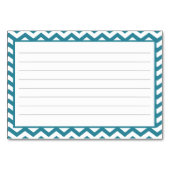 Adirondackジグザグパターンレシピカード テーブルナンバー (裏面)