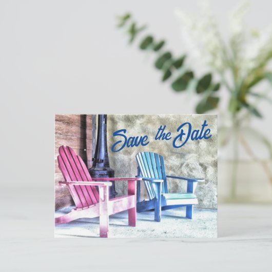 Adirondackチェアファミリー懇親会写真の追加 ポストカード (スタンド正面)