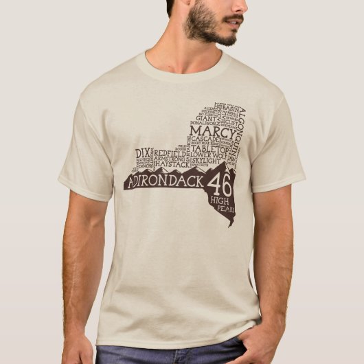 Adirondackハイピーク長袖Tシャツ(ブラウン) Tシャツ (正面)