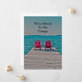 Adirondackビーチチェア新しいアドレスティール（緑がかった色）移動 案内状