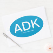 Adirondack山ADKオーバルバンパーステッカー 楕円形シール (封筒)