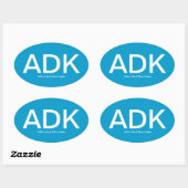 Adirondack山ADKオーバルバンパーステッカー 楕円形シール (シート)