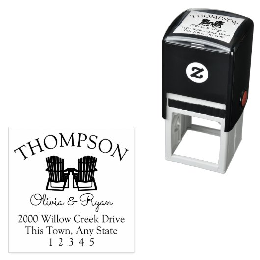 Adirondack椅子のアドレス セルフインキングスタンプ (インサイチュ)