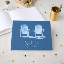 Adirondack Beach Chairs Azure Blue White Wedding ゲストブック