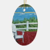 Adirondack Chair Painting セラミックオーナメント (左)