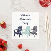 Adirondack Chairs Custom Message Party スタンダードカクテルナプキン (インサイチュ)