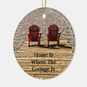 Adirondack Chairs Red Homeはコテージ セラミックオーナメント (左)