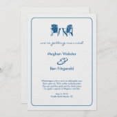 Adirondack Chairs Wedding Announcement 招待状 (正面/裏面)